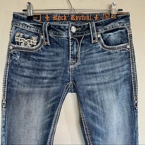 Rock Revival Minh Straight Jeans Size 28 w/ 34” inseam